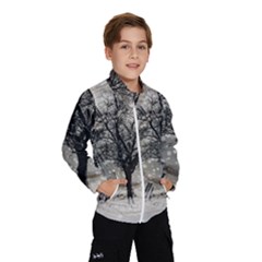 Snow Snowfall New Year S Day Wind Breaker (kids) by BangZart