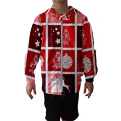 Christmas Map Innovative Modern Hooded Wind Breaker (kids) by BangZart