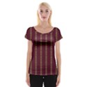 Geometric Pattern Cap Sleeve Tops View1