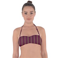 Geometric Pattern Halter Bandeau Bikini Top by linceazul