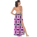 Pattern Pink Squares Square Texture Maxi Chiffon Tie-Up Sarong View2