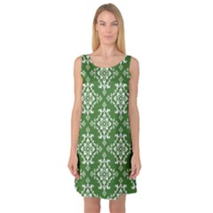 St Patrick S Day Damask Vintage Sleeveless Satin Nightdress by BangZart