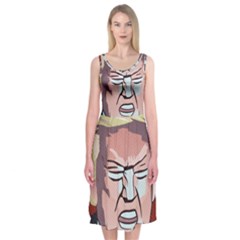 Donald Trump Pop Art President Usa Midi Sleeveless Dress by BangZart