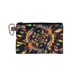 Spiky Abstract Canvas Cosmetic Bag (small) by linceazul