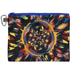Spiky Abstract Canvas Cosmetic Bag (xxl) by linceazul