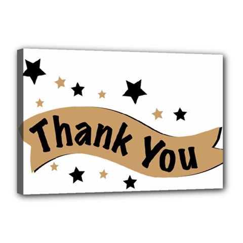 Thank You Lettering Thank You Ornament Banner Canvas 18  X 12  by BangZart