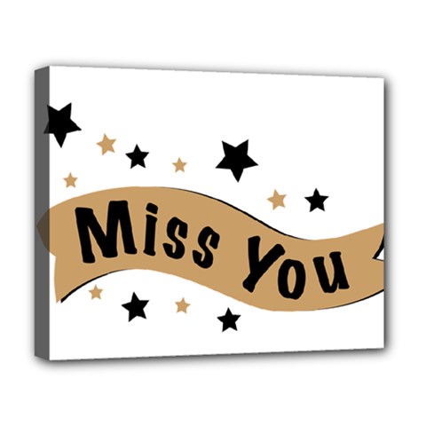 Lettering Miss You Banner Deluxe Canvas 20  X 16   by BangZart
