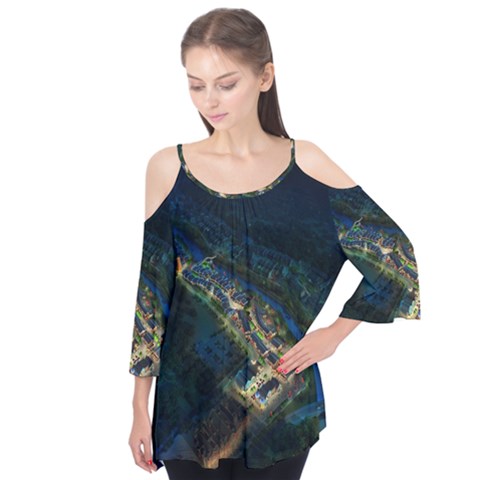 Commercial Street Night View Flutter Tees by BangZart