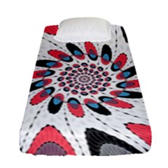 High Contrast Twirl Fitted Sheet (single Size) by linceazul
