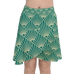 Green Fan  Chiffon Wrap by NouveauDesign