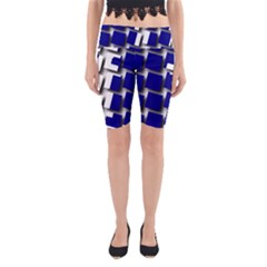 Facebook Social Media Network Blue Yoga Cropped Leggings by Celenk