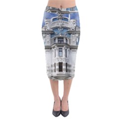 Squad Latvia Architecture Midi Pencil Skirt by Celenk