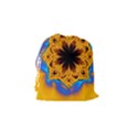 Digital Art Fractal Artwork Flower Drawstring Pouches (Small)  View2