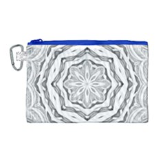 Mandala Pattern Floral Canvas Cosmetic Bag (large) by Celenk