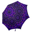 Purple Kaleidoscope Mandala Pattern Hook Handle Umbrellas (Large) View2