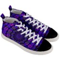 Purple Kaleidoscope Mandala Pattern Men s Mid-Top Canvas Sneakers View3