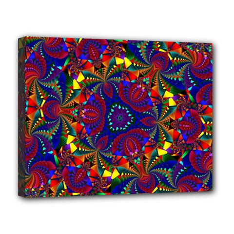 Kaleidoscope Pattern Ornament Canvas 14  X 11  by Celenk
