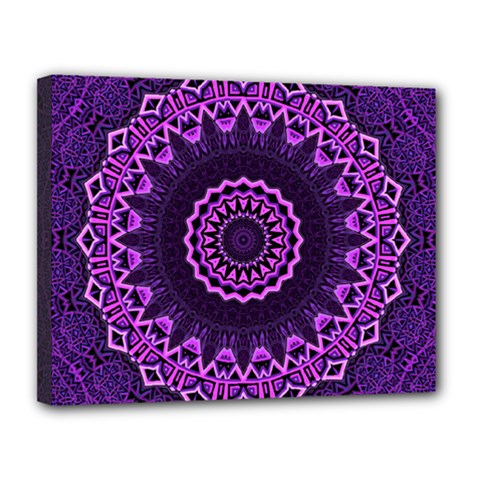 Mandala Purple Mandalas Balance Canvas 14  X 11  by Celenk