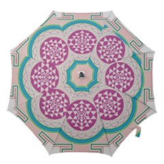 Mandala Design Arts Indian Hook Handle Umbrellas (medium) by Celenk