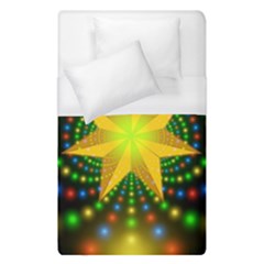 Christmas Star Fractal Symmetry Duvet Cover (single Size) by Celenk