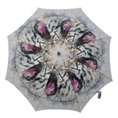 Tiger Roar Animal Art Abstract Hook Handle Umbrellas (large) by Celenk