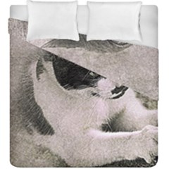 Cat Pet Art Abstract Vintage Duvet Cover Double Side (king Size) by Celenk