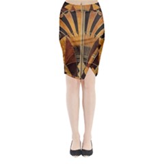 Art Deco Gold Midi Wrap Pencil Skirt by NouveauDesign