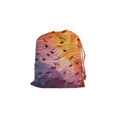 Music Notes Drawstring Pouches (small)  by linceazul