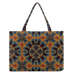 Tapestry Pattern Zipper Medium Tote Bag by linceazul