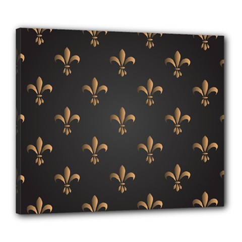 Fleur De Lis Canvas 24  X 20  by NouveauDesign