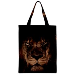 African Lion Mane Close Eyes Zipper Classic Tote Bag by Celenk