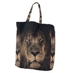 African Lion Mane Close Eyes Giant Grocery Zipper Tote by Celenk