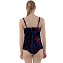 Fractal Circle Pattern Curve Twist Front Tankini Set View2