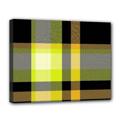Tartan Abstract Background Pattern Textile 5 Canvas 14  X 11  by Celenk