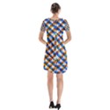 Kaleidoscope Pattern Ornament Short Sleeve V-neck Flare Dress View2