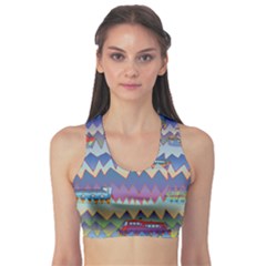 Zig Zag Boats Sports Bra by CosmicEsoteric