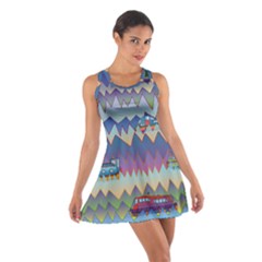 Zig Zag Boats Cotton Racerback Dress by CosmicEsoteric