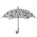Black On White Polka Dot Pattern Hook Handle Umbrellas (Medium) View3