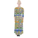 Amoeba Flowers Quarter Sleeve Wrap Maxi Dress View2