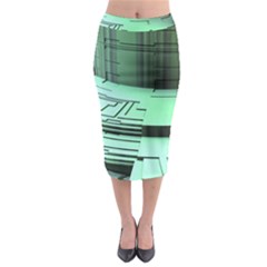 Futuristic Urban Architecture Midi Pencil Skirt by Celenk