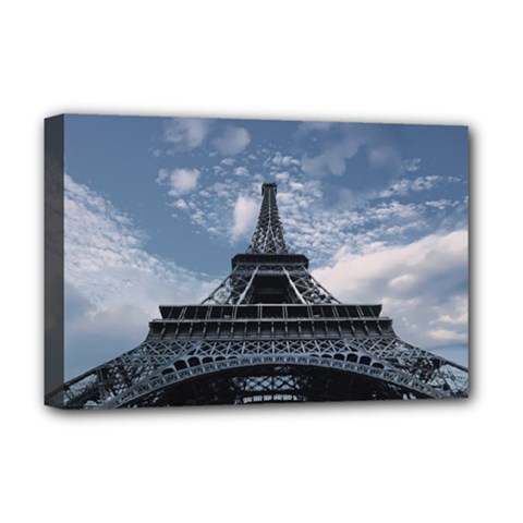 Eiffel Tower France Landmark Deluxe Canvas 18  X 12   by Celenk