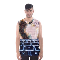 Ransomware Cyber Crime Security Men s Basketball Tank Top by Celenk