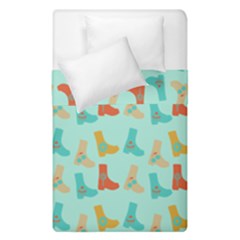 Blue Orange Boots Duvet Cover Double Side (single Size) by snowwhitegirl