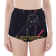 Darth Vader Cat High-waisted Bikini Bottoms by Valentinaart