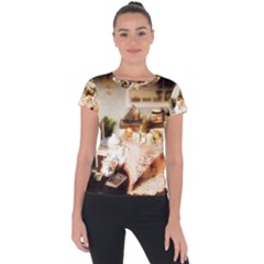 Dollhouse Christmas Short Sleeve Sports Top  by snowwhitegirl