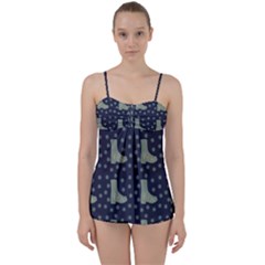 Blue Boots Babydoll Tankini Set by snowwhitegirl
