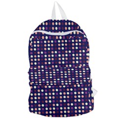 Peach Purple Eggs On Navy Blue Foldable Lightweight Backpack by snowwhitegirl