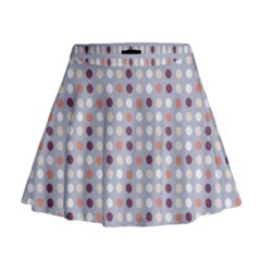 Pink Purple White Eggs On Lilac Mini Flare Skirt by snowwhitegirl
