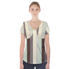 Mint Sunday Short Sleeve Front Detail Top by snowwhitegirl