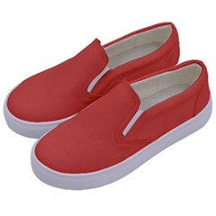 Dark Papaya Kids  Canvas Slip Ons by snowwhitegirl